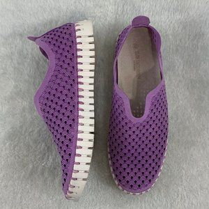 Ilse Jacobsen Purple Tulip Perforated Slip On Sneakers Sz 38